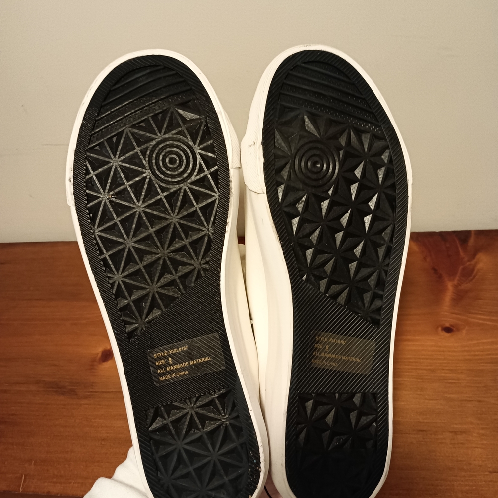 Twisted White Sneakers with Pink Accents - Picture 5 of 5